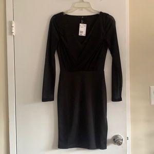 1 Black sheer sleeve dress NWT